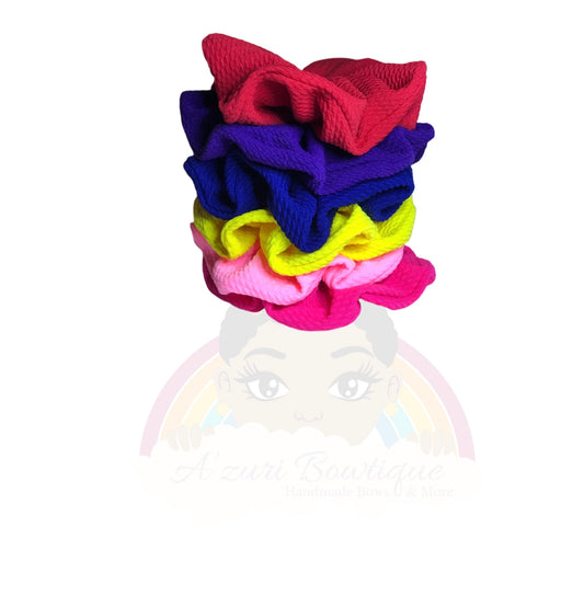 Back To School Solid Color Scrunchies